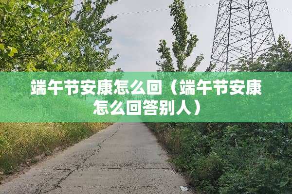 端午节安康怎么回（端午节安康怎么回答别人）
