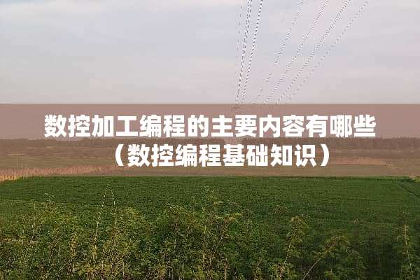 数控加工编程的主要内容有哪些（数控编程基础知识）