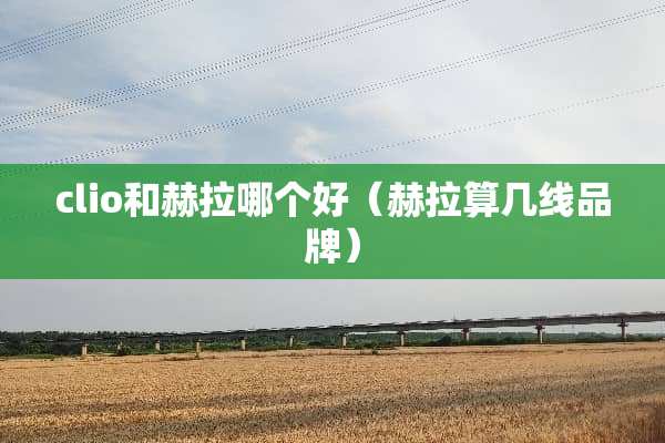 clio和赫拉哪个好（赫拉算几线品牌）