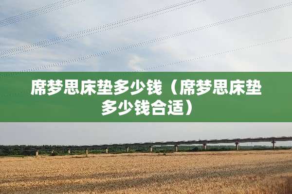 席梦思床垫多少钱（席梦思床垫多少钱合适）