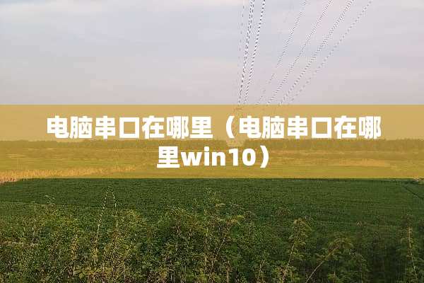 电脑串口在哪里（电脑串口在哪里win10）