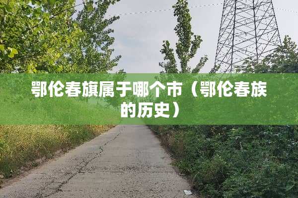 鄂伦春旗属于哪个市（鄂伦春族的历史）