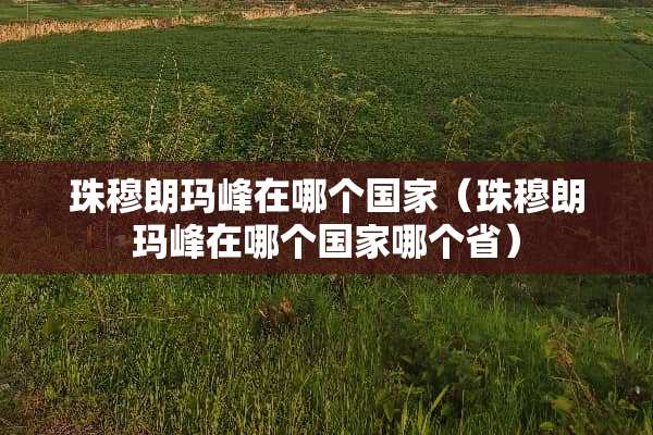珠穆朗玛峰在哪个国家（珠穆朗玛峰在哪个国家哪个省）