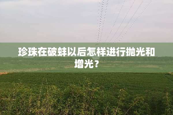 珍珠在破蚌以后怎样进行抛光和增光？