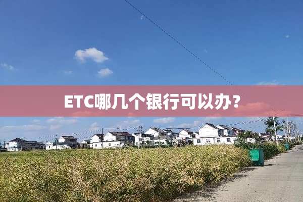 ETC哪几个银行可以办？
