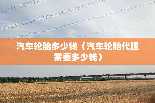 汽车轮胎多少钱（汽车轮胎代理需要多少钱）