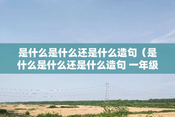 是什么是什么还是什么造句（是什么是什么还是什么造句 一年级）