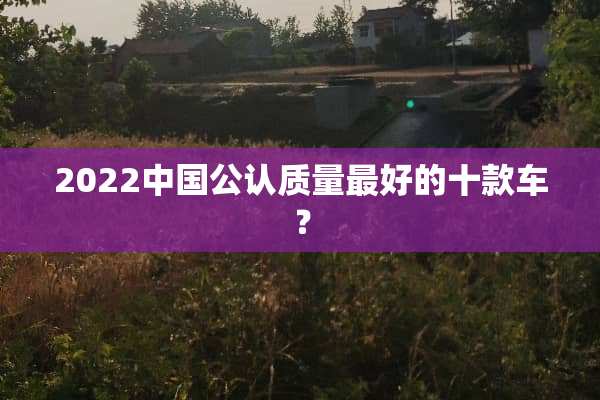 2022中国公认质量最好的十款车？