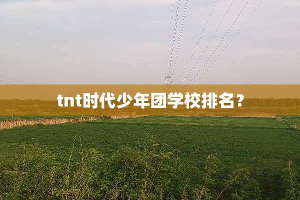 tnt时代少年团学校排名？