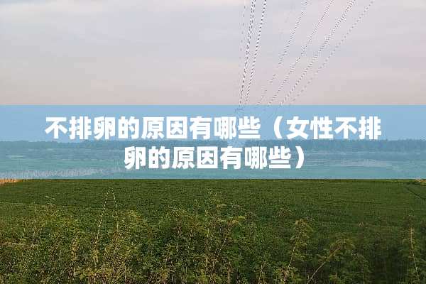不排卵的原因有哪些（女性不排卵的原因有哪些）