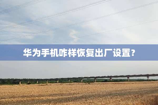 华为手机咋样恢复出厂设置？