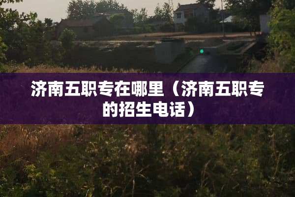 济南五职专在哪里（济南五职专的招生电话）