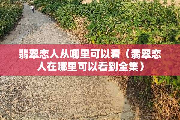 翡翠恋人从哪里可以看（翡翠恋人在哪里可以看到全集）