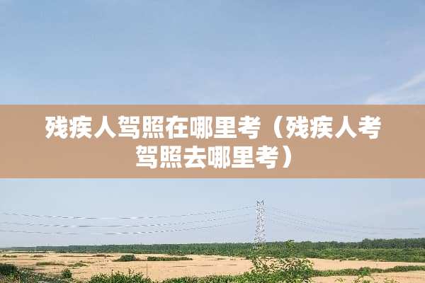 残疾人驾照在哪里考（残疾人考驾照去哪里考）