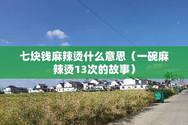 七块钱麻辣烫什么意思（一碗麻辣烫13次的故事）