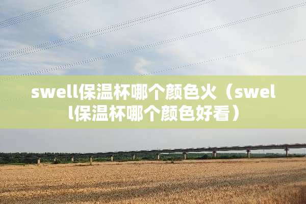 swell保温杯哪个颜色火（swell保温杯哪个颜色好看）