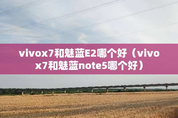 vivox7和魅蓝E2哪个好（vivox7和魅蓝note5哪个好）
