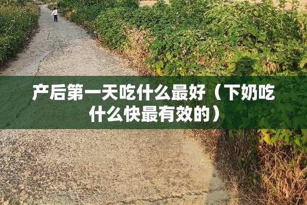 产后第一天吃什么最好（下奶吃什么快最有效的）