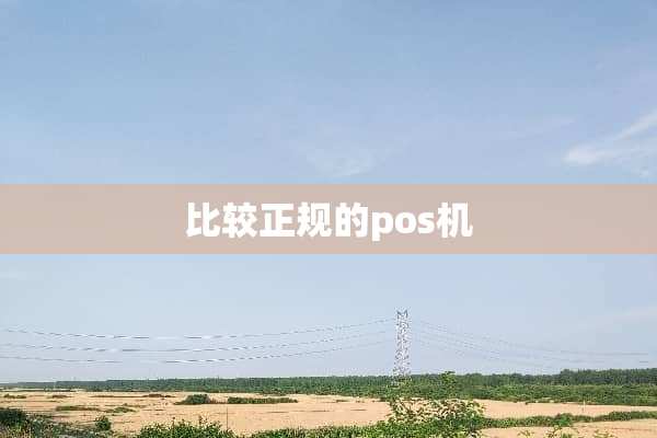 比较正规的pos机