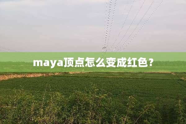 maya顶点怎么变成红色？