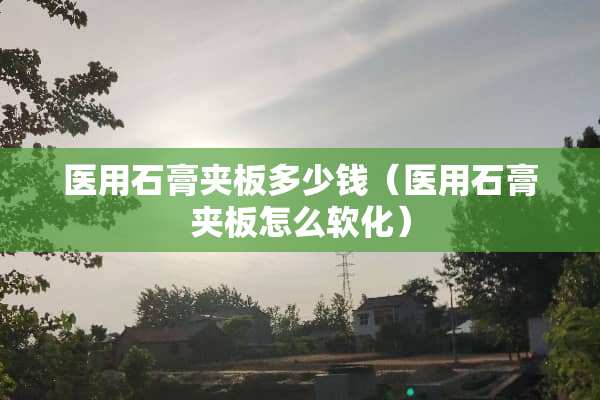 医用石膏夹板多少钱（医用石膏夹板怎么软化）
