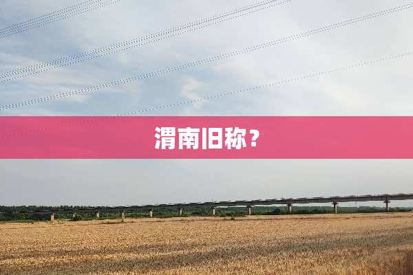 渭南旧称？
