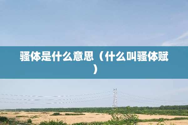 *体是什么意思（什么叫*体赋）
