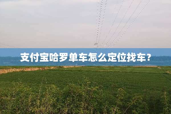 支付宝哈罗单车怎么定位找车？