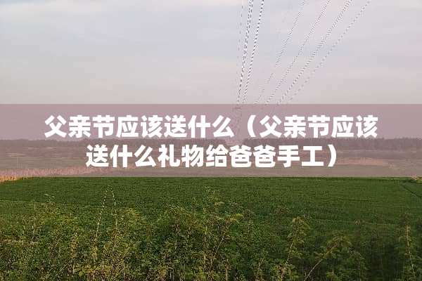 父亲节应该送什么（父亲节应该送什么礼物给爸爸手工）