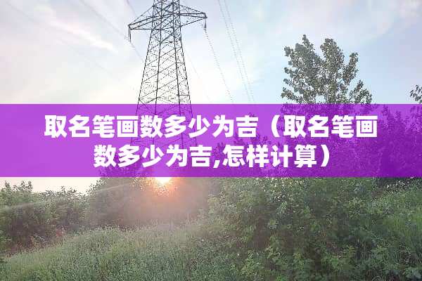取名笔画数多少为吉（取名笔画数多少为吉,怎样计算）
