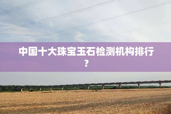 中国十大珠宝玉石检测机构排行？