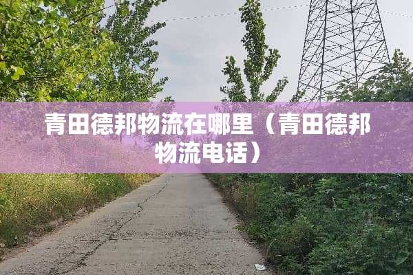 青田德邦物流在哪里（青田德邦物流电话）