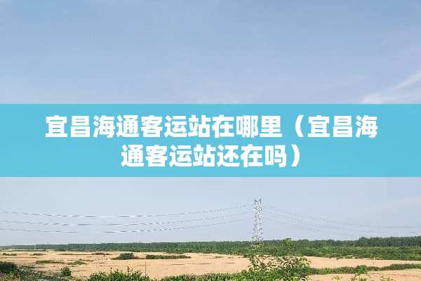 宜昌海通客运站在哪里（宜昌海通客运站还在吗）