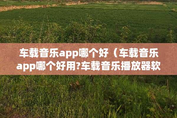 车载音乐app哪个好（车载音乐app哪个好用?车载音乐播放器软件）