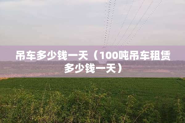 吊车多少钱一天（100吨吊车租赁多少钱一天）
