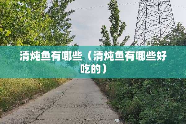 清炖鱼有哪些（清炖鱼有哪些好吃的）