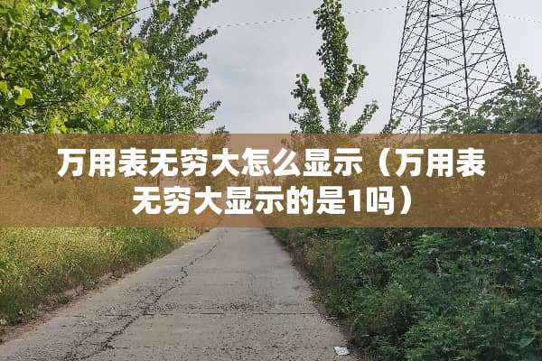 万用表无穷大怎么显示（万用表无穷大显示的是1吗）