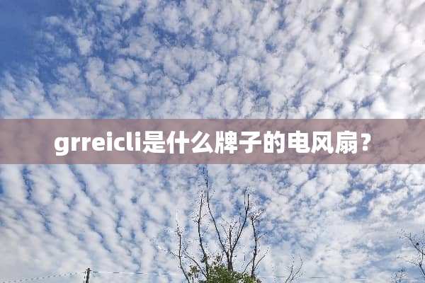 grreicli是什么牌子的电风扇？