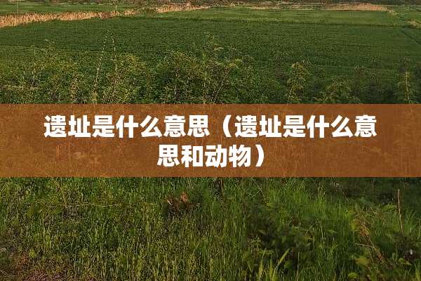 遗址是什么意思（遗址是什么意思和动物）