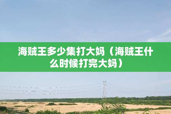 海贼王多少集打大妈（海贼王什么时候打完大妈）