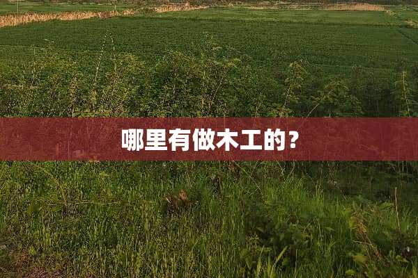 哪里有做木工的？