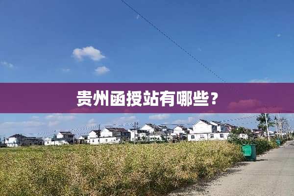 贵州函授站有哪些？