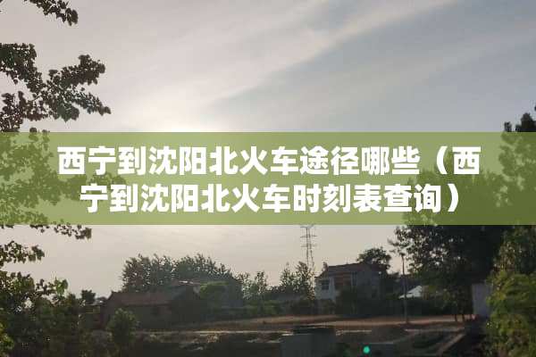 西宁到沈阳北火车途径哪些（西宁到沈阳北火车时刻表查询）