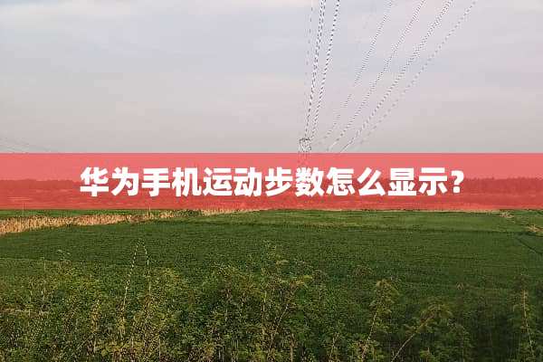 华为手机运动步数怎么显示？