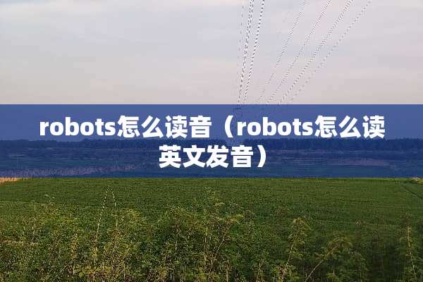 robots怎么读音（robots怎么读英文发音）