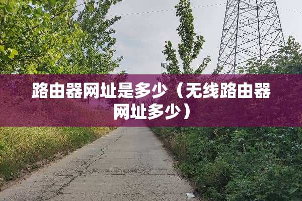 路由器网址是多少（无线路由器网址多少）