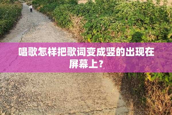 唱歌怎样把歌词变成竖的出现在屏幕上？