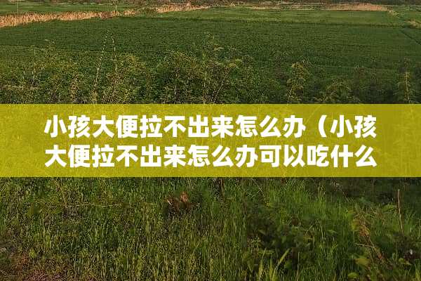 小孩大便拉不出来怎么办（小孩大便拉不出来怎么办可以吃什么药）
