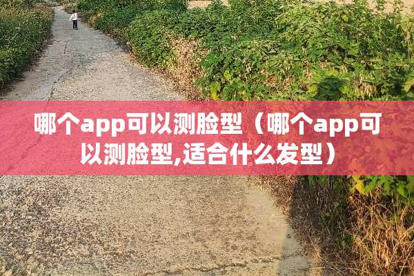 哪个app可以测脸型（哪个app可以测脸型,适合什么发型）