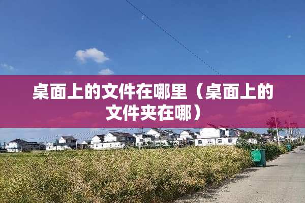 桌面上的文件在哪里（桌面上的文件夹在哪）